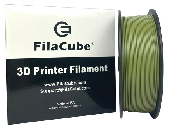 Olive Green (Dark Yellowish-Green)  1.75mm 1KG FilaCube 3D Printer PLA 2 filament