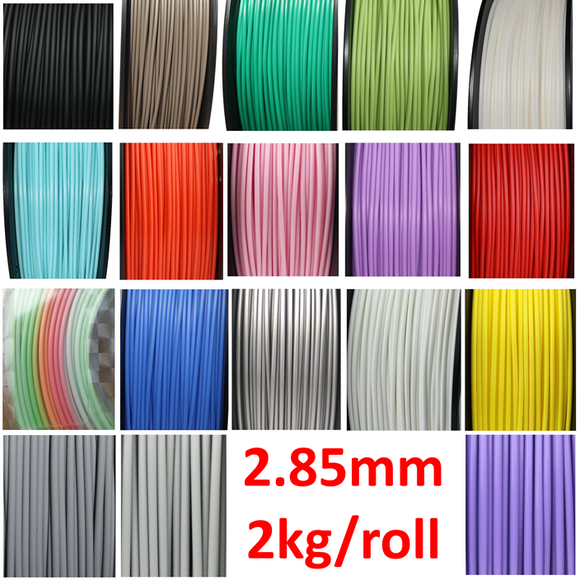 2.85mm 2KG FilaCube 3D Printer PLA 2 filament 18 Colors 2 kilogram/spool multi-kilogram 3mm