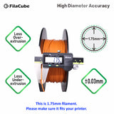 Burnt Orange (PMS 159C , Longhorn Orange) 1.75mm 1KG FilaCube 3D Printer PLA 2 filamentlong horn ut university of texas austin pms 159