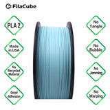 Mint Blue (Delicate Combination of Green, Blue and a hint of White) 1.75mm 1KG FilaCube 3D Printer PLA 2 filament