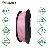 Pink 1.75mm 1KG FilaCube 3D Printer PLA 2 filament