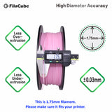 Pink 1.75mm 1KG FilaCube 3D Printer PLA 2 filament