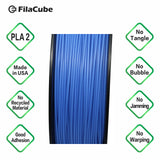 Sapphire Blue 1.75mm 1KG FilaCube 3D Printer PLA 2 filament