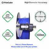 Sapphire Blue 1.75mm 1KG FilaCube 3D Printer PLA 2 filament