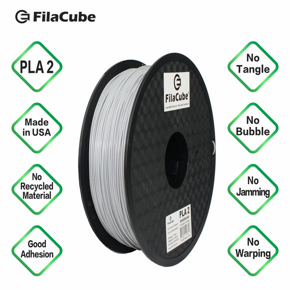 1.75mm 2KG-spool Engineering Gray (light grey) FilaCube 3D Printer PLA 2 filament cool gray 6c multiple kilograms multikilo