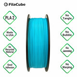 Process Cyan (Pantone PMS Process Cyan C) 1.75mm 1KG FilaCube 3D Printer PLA 2 filament