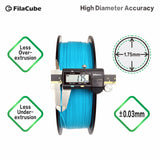 Process Cyan (Pantone PMS Process Cyan C) 1.75mm 1KG FilaCube 3D Printer PLA 2 filament