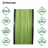 Greenery (Color of Year 2017,Yellowish-Green Shade, Yoda Green) 1.75mm 1KG FilaCube 3D Printer PLA 2 filament