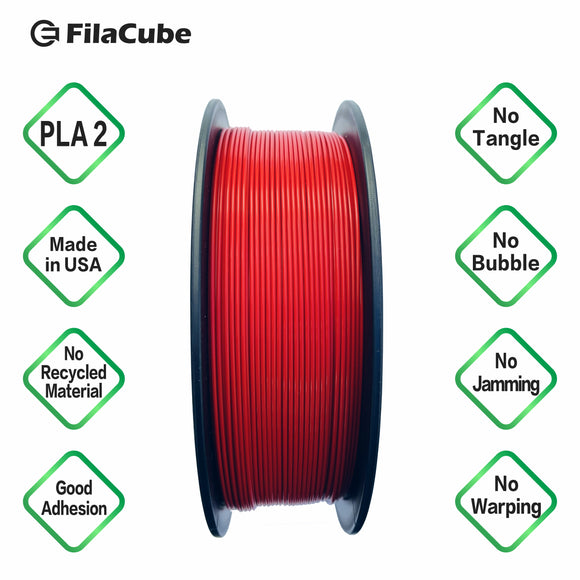 Red 1.75mm 1KG FilaCube 3D Printer PLA 2 filament