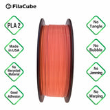 Living Coral  (Color of the Year 2019,  Pantone PMS 16-1546) 1.75mm 1KG FilaCube 3D Printer PLA 2 filament