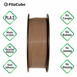 Grayish Brown PLA 3D Printer Filament 1.75mm 1kg - FilaCube Greyish Brown PLA 2 1.75 mm Printing Plastic, Made in USA Pantone PMS P 171-9 C P-171-9C…