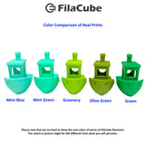 Mint Green 1.75mm 3D Printer PLA 2 filament FilaCube  1KG Made in USA
